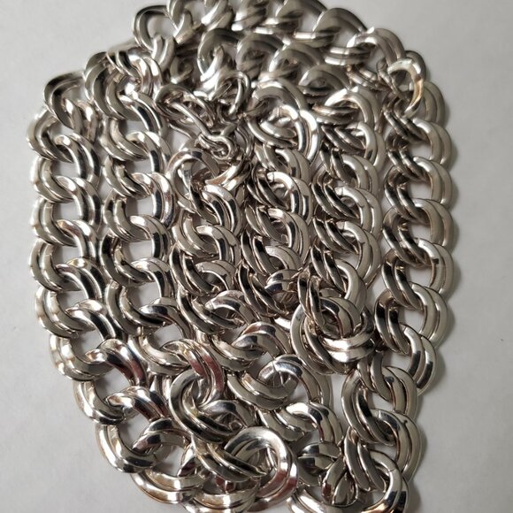 Vintage Monet Long Chunky Double Curb Chain - Picture 4 of 9
